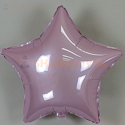 Шар (18''/46 см) Звезда, Розовый, Макарунс